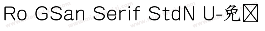 Ro GSan Serif StdN U字体转换